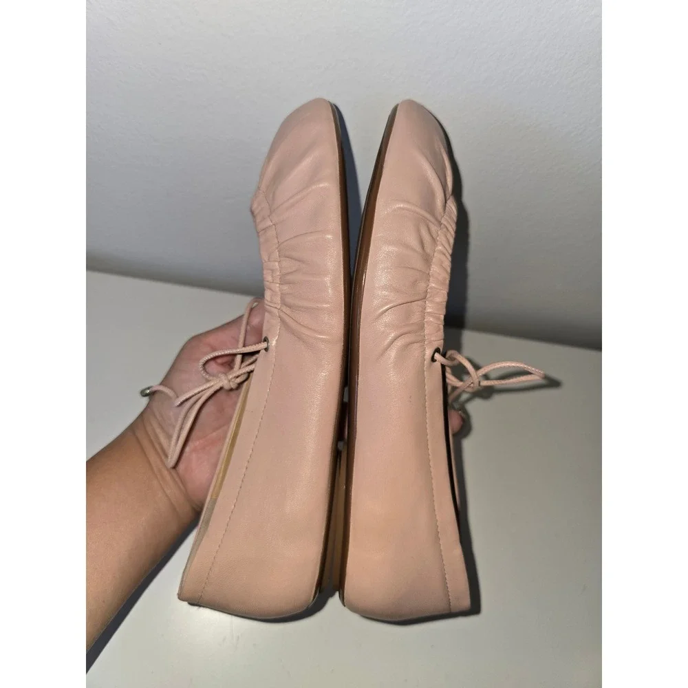 Seychelles Oh Darling Leather Ballet Flats Blush Size 8.5 balletcore coquette